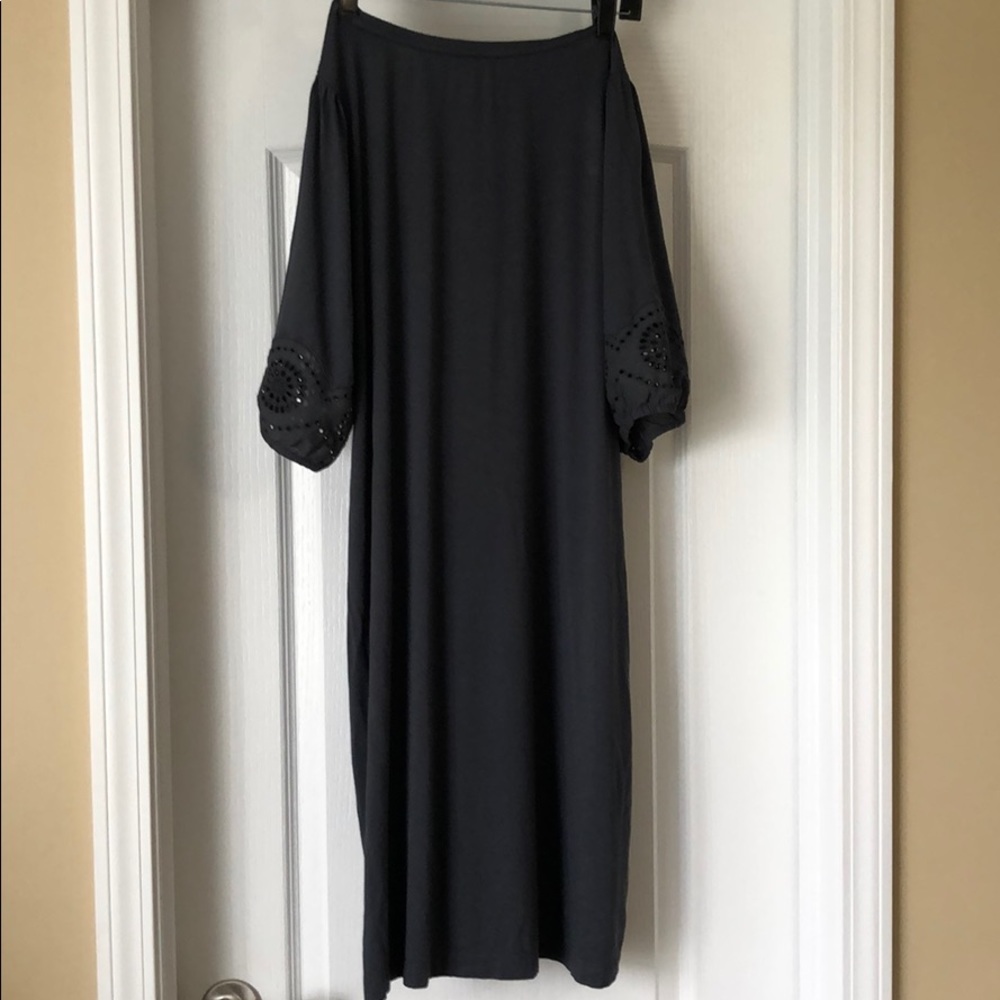 Grey Dress with Crotchet Detail